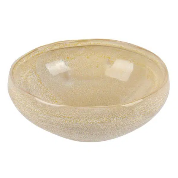 keramik bowl light yellow stor